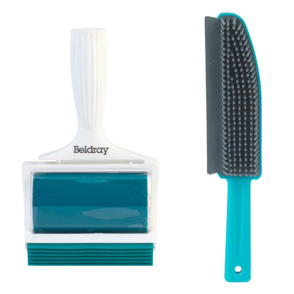 Beldray COMBO-8832 Pet Plus+ Lint Roller & Upholstery Brush Set - TPR Gel Pet