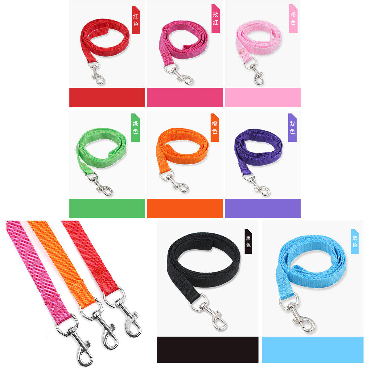 Long Dog Training Lead Colourful Puppy Leash
