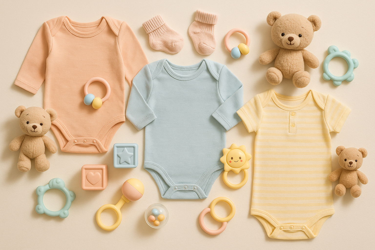 baby clothes and toys