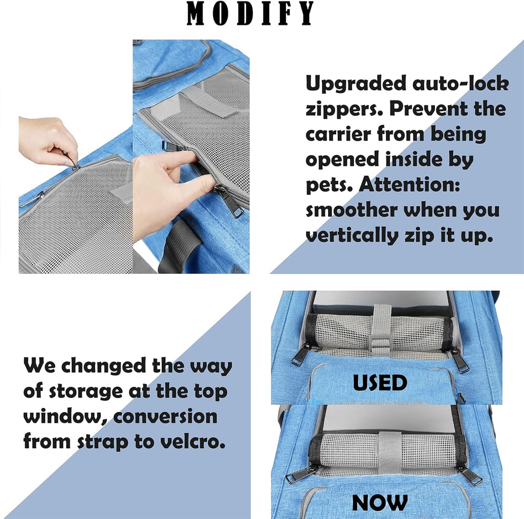 Pet Carrier for Large and Medium Cats, Soft-Sided Pet Carrier for Big Medium Cats and Puppy, Dog Carriers Cat Carriers,Pet Privacy Protection Travel Carrier